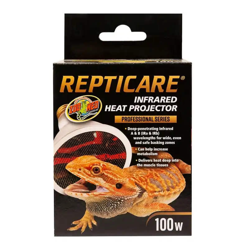 Zoo Med Laboratories RepiCare Infrared Heating Reptile Projector Lamp - 100 Watt Luxury