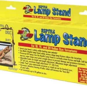 Zoo Med Laboratories Reptile Adjustable Height Lamp Stand - Small - 10-20 Gallons - 3" X 15" Inches Seasonal Sale