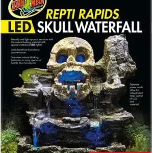 Zoo Med Laboratories ReptiRapid LED Skull Waterfall Kit Reptile Terrarium Décor - Medium Reduced Price
