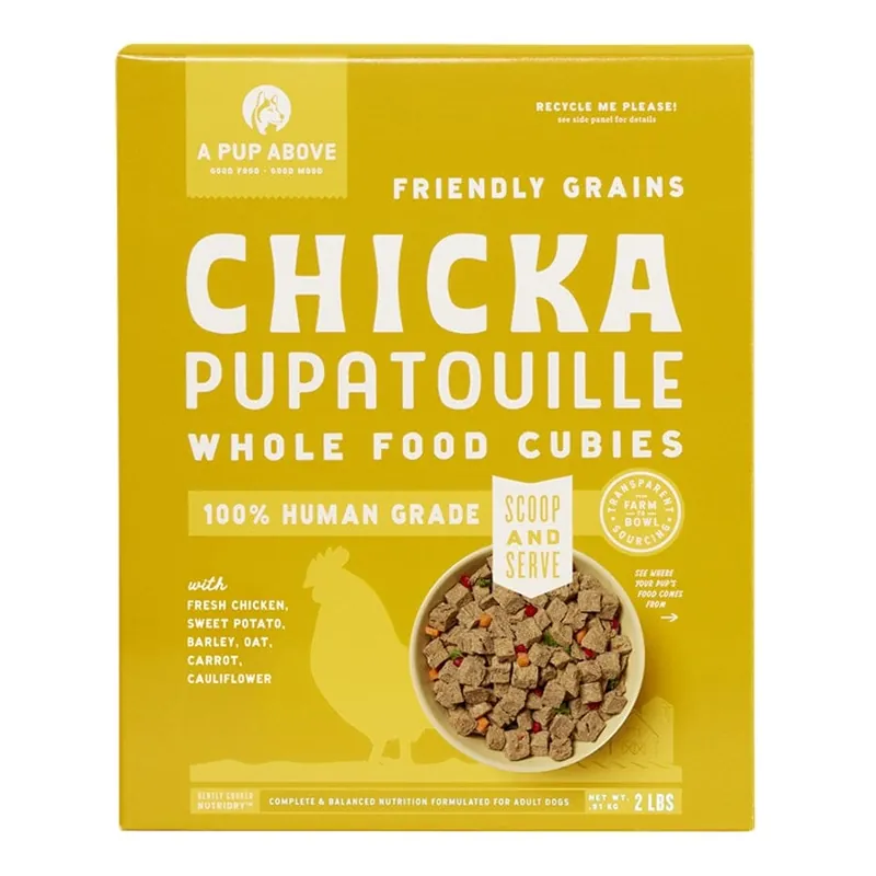 A Pup Above Cubies Friendly Grains Chicka Pupatouille Chicken Air-Dried Dog Food - 2 Lbs - 4 Count Free Returns