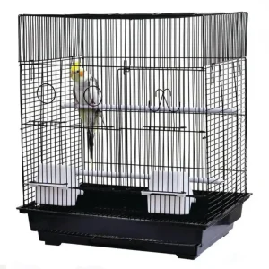 A&E Cage Company Flat Top Bird Cage - L:18 X W:14" H:18" - 4 Count Certified