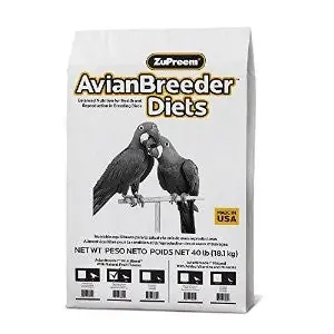 Zupreme AvianBreeder Diet Natural Blend for Breeding Cockatiel or Medium Bird Food - 40 Lbs Discount