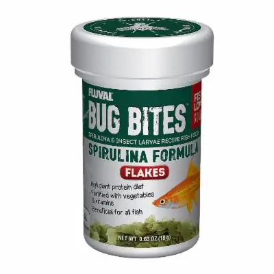Affordable Fluval Bug Bites Insect Spirulina Flakes for Small-Medium Tropical and Marine Fish Food