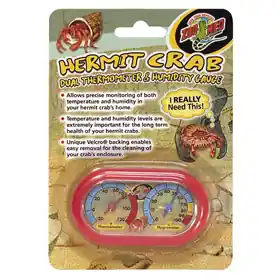 Professional Grade Zoo Med Hermit Crab Dual Thermometer & Humidity Gauge