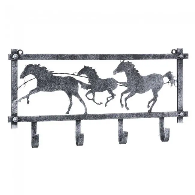 While Supplies Last Horses and Barbwire Hammered Wall Rack