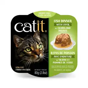 Catit Fish Dinner with Layer of Tilapia & Potato 2.8 oz Trusted Brand