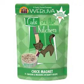 WERUVA Cats in the Kitchen Chick Magnet Chicken & Mackerel in Gravy Cat Food 3.0 oz High Quality