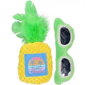 Multipet Margaritaville Sunglasses & Pineapple Cat Toy 2pk Shop Now