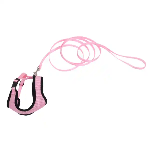 Next Day Delivery Comfort Mesh Cat Harness w/ Matching Leash Pink 6'