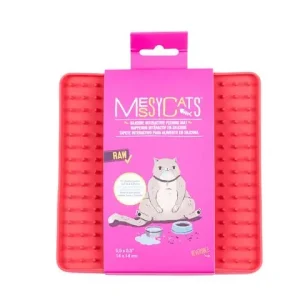 Flash Sale MM Silicone Cat Interactive Reversible Feeding Mat Red