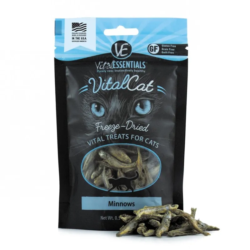 Vital Essentials Freeze Dried Minnows Cat Treats 0.5 oz Factory Price