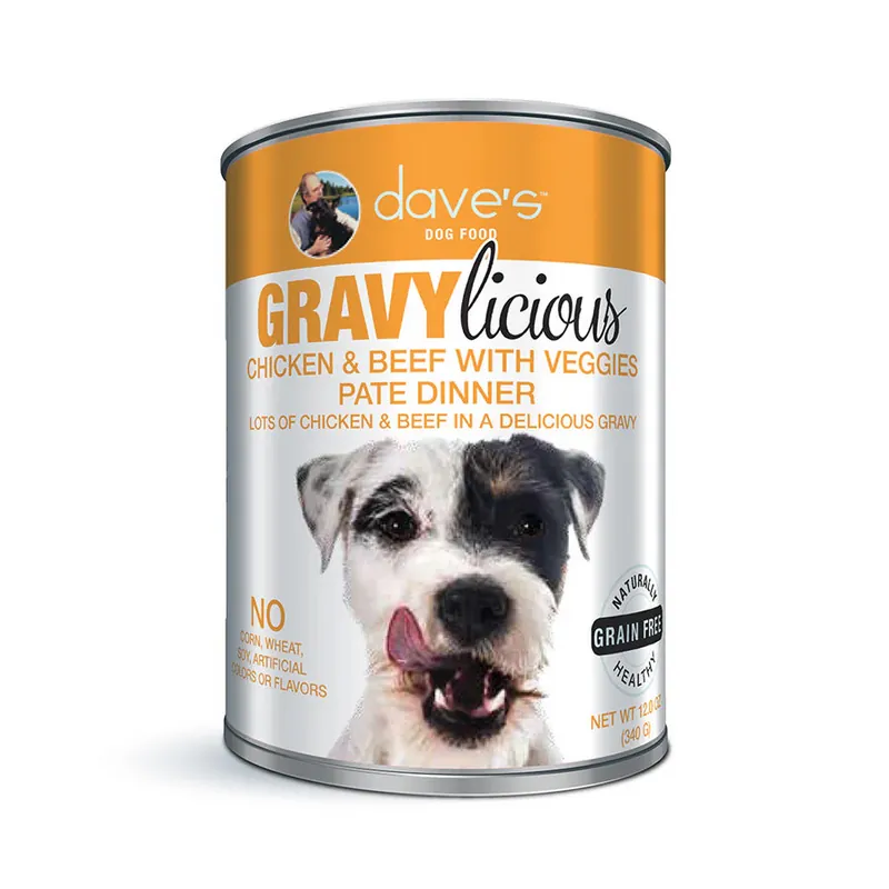 Daves GF Gravylicious Chicken & Beef, 12oz Free Returns