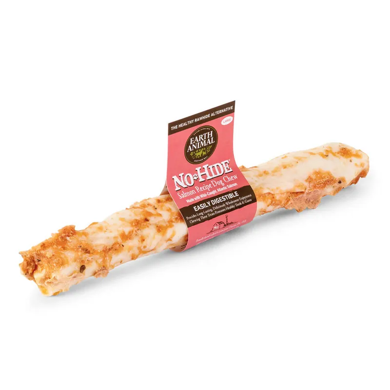Earth Animal No Hide Salmon Chews, 11" [12] Money Back Guarantee