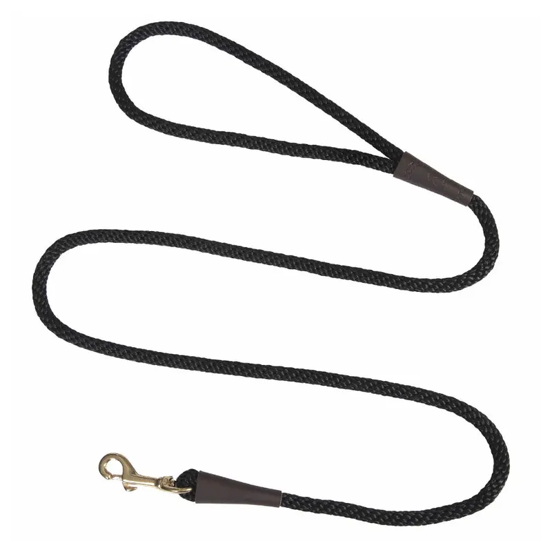 Mendota Pet Black Snap Leash, 3/8"X4' Exclusive