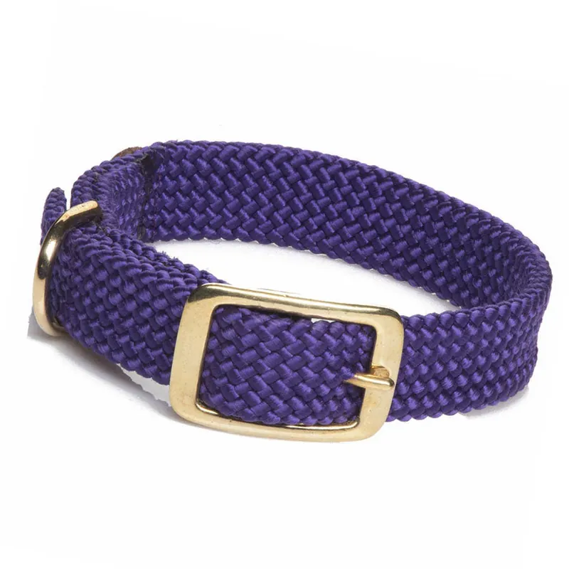 Limited Edition Mendota Pet Purple Double Braid Collar, 18"