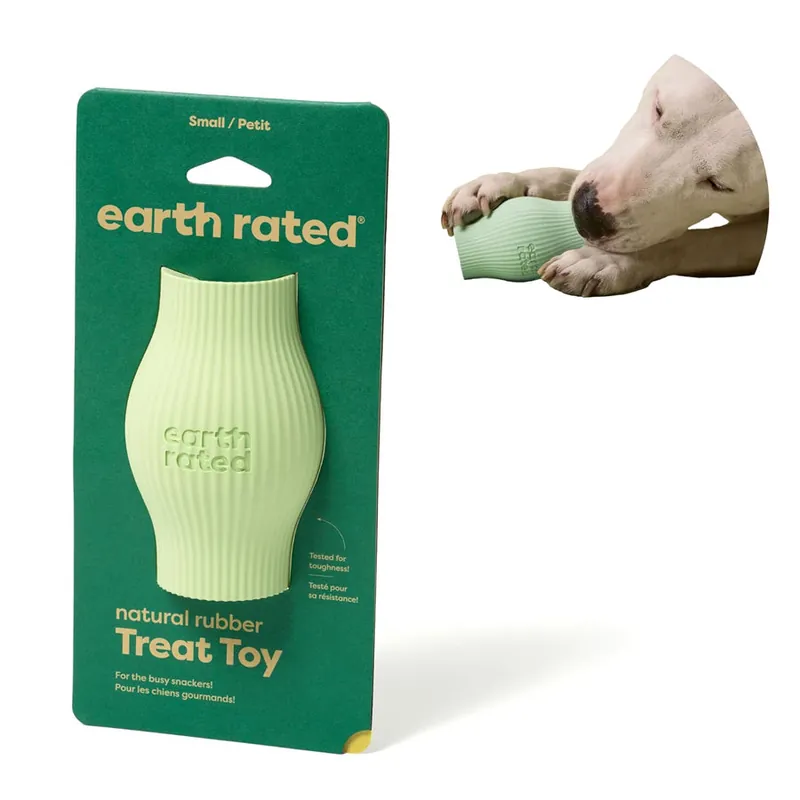 Handmade Earth Rated Rubber Treat Dispenser Dog Toy Green