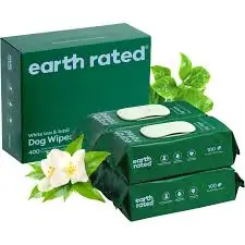 Special Offer Earth Rated White Tea & Basil Pet Grooming Wipes, 100ct
