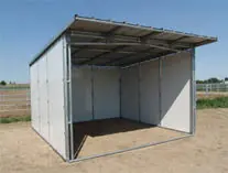 Noble Panels & Gates Solid Side/Back with Open Front Shelter Free Shipping