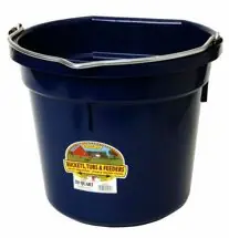 20-qt Flat Back Plastic Bucket in Navy Secure Checkout