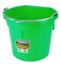 20-qt Flat Back Plastic Bucket in Lime Green Best Choice