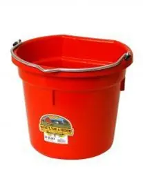 20-qt Flat Back Plastic Bucket in Red Flash Sale