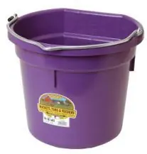 20-qt Flat Back Plastic Bucket in Purple Sale