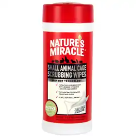 Luxury Nature\\'s Miracle Small Animal Cage Scrubbing Wipes 30 ct.