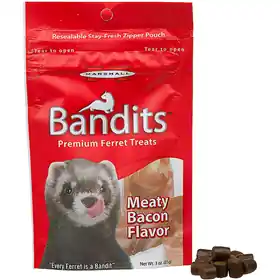 Bandits Premium Ferret Treats Meaty Bacon Flavor 3 oz No Minimum Order