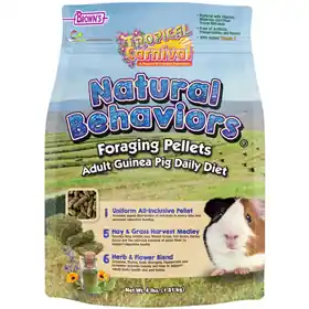 Browns Tropical Carnival Natural Behaviors Foraging Pellets Adult Guinea Pig Daily Diet 4lbs New Arrival