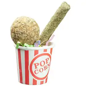 A&E Cage Company Nibbles Timothy Hay and Crinkle Paper Popcorn Chew Place Order