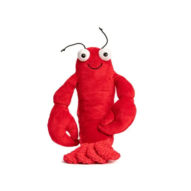 Handmade Fabdog Floppy Dog Toy Lobster Large