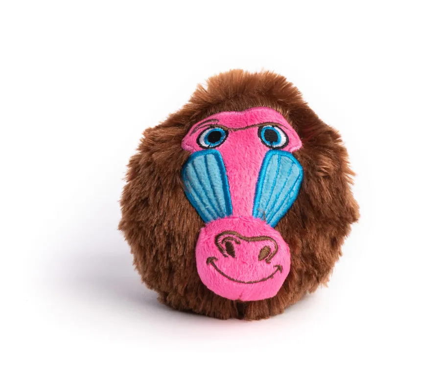 Exclusive Fabdog Faball Dog Toy Baboon Sml