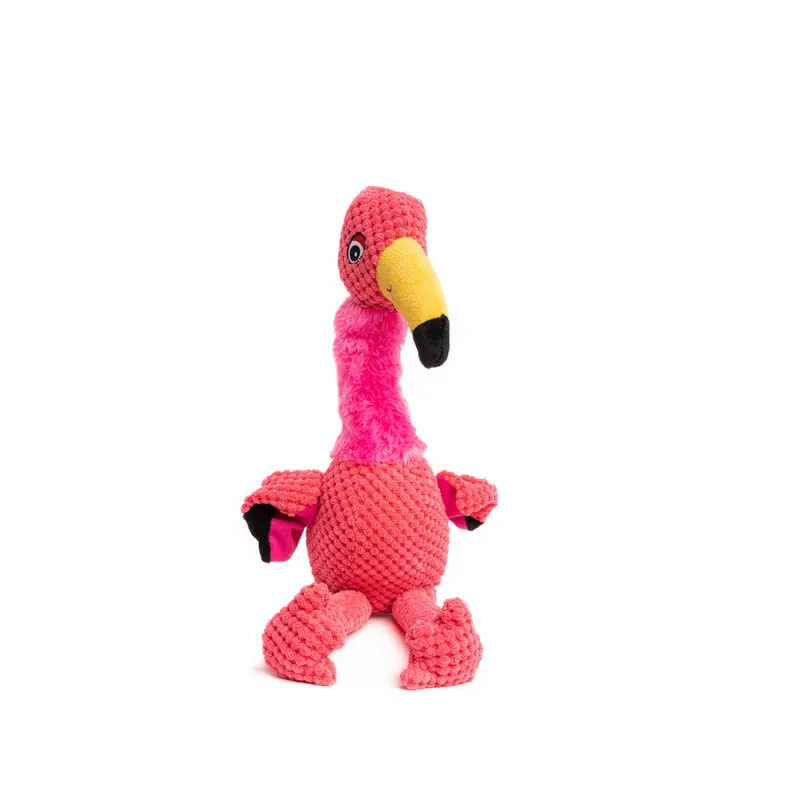 One Day Deal Fabdog Floppy Dog Toy Flamingo Sml
