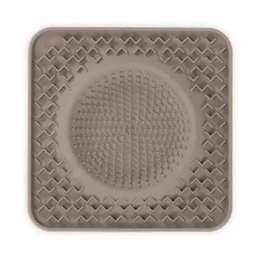 Messy Mutts Framed Lick Bowl Mat Gray Express Delivery