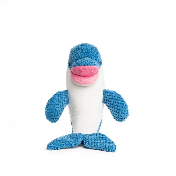 Free Shipping Fabdog Floppy Dog Toy Dolphin Large