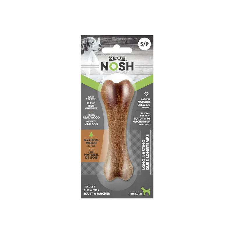 Bargain Zeus Nosh Nylon & Wood Chew Bone, Small