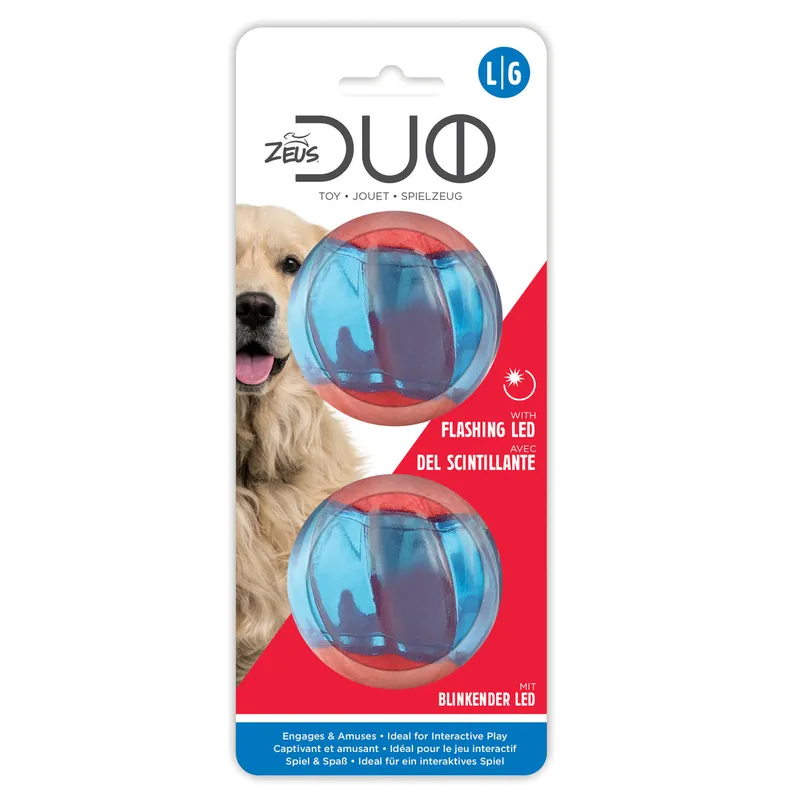 Best Choice Zeus Duo Ball, 6.3cm with LED2pk