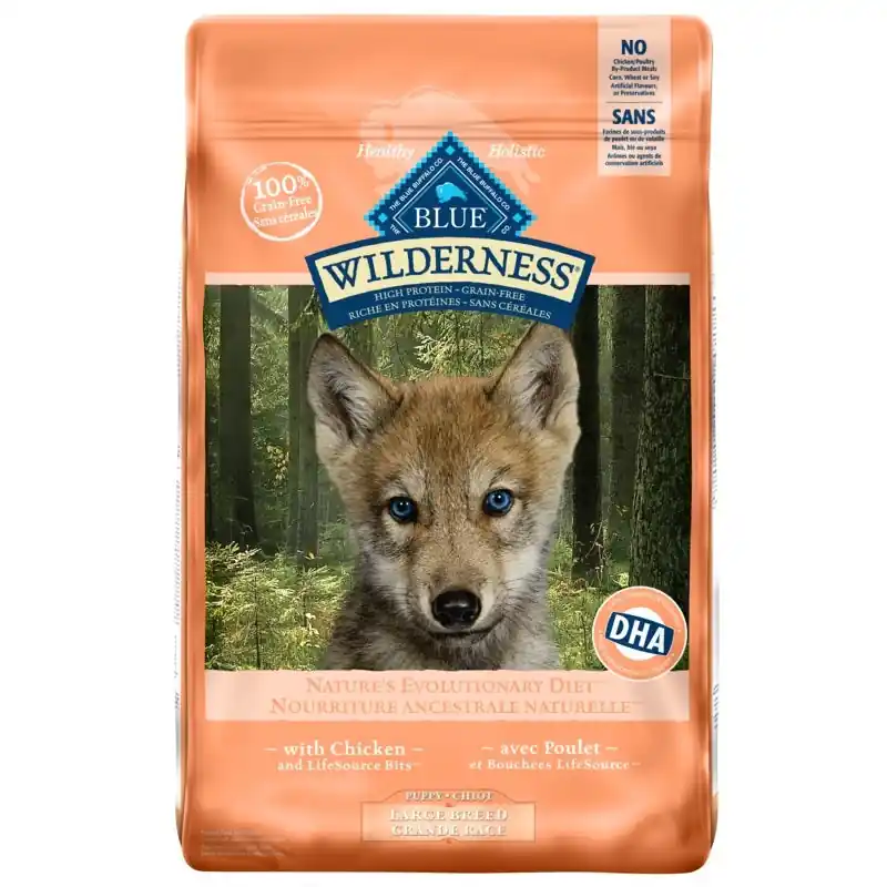 Affordable BB Wilderness Chicken Lrg Brd Puppy Food 24lbs