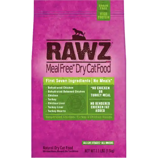 RAWZ Meal Free Dehydrated Chicken and Turkey Dry Cat Food Holiday Sale