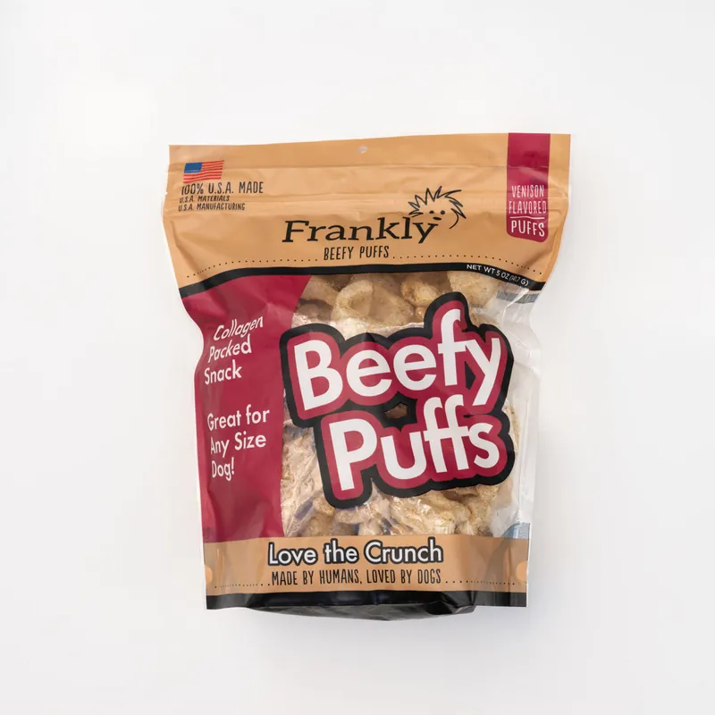 Affordable Frankly Original Beefy Puffs Venison Dog Treats