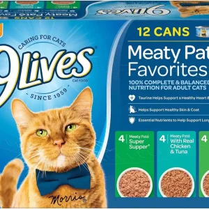 9 Lives Meaty Pate Variety Pack Wet Cat Food Buy Direct